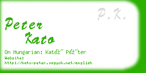 peter kato business card